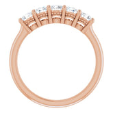 14K Rose 1/6 CTW Natural Diamond Anniversary Band